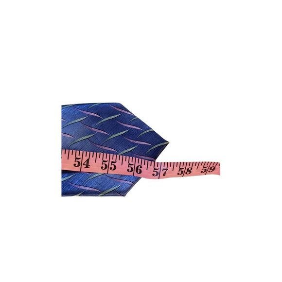 Meeting Street Blue Abstract Pattern Silk Classic Designer Tie Business Preppy - Picture 10 of 12
